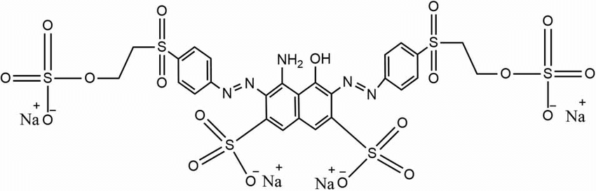 Structure of major dye in Reactive Black WNN